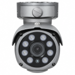 Front view of Eyemax TIR-M2332V-B 2MP HD-TVI outdoor bullet camera with eight COB infrared LEDs