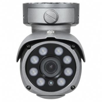 Front view of Eyemax TIR-M2332V-B 2MP HD-TVI outdoor bullet camera with eight COB infrared LEDs
