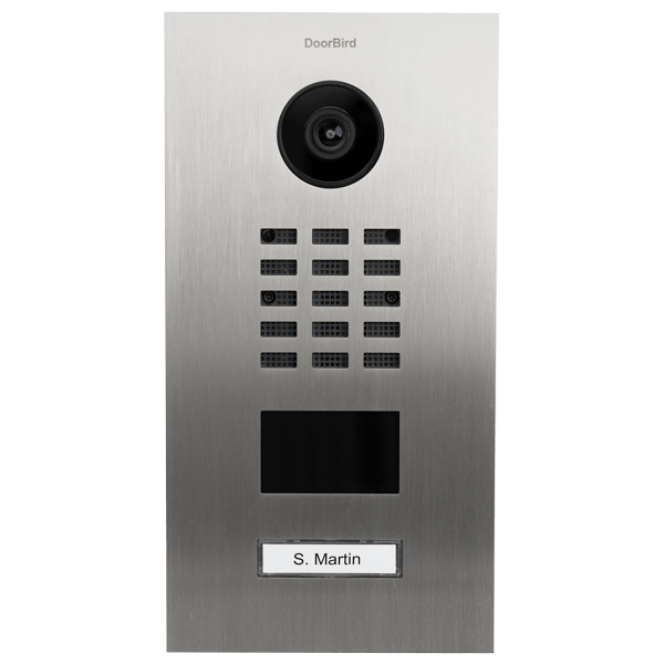DoorBird IP Video Door Station D2101V, Brushed Stainless Steel, Recessed with HD Camera – POE Capable