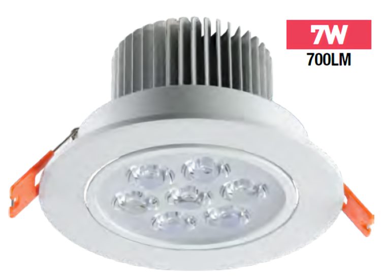 The 700 lumens Ledvon OPC-SP-AS7 Recessed Spotlight, a sleek and versatile lighting solution for any room. Create a modern and inviting atmosphere while saving space with this inconspicuous fixture. Perfect for residential, commercial, and architectural settings.