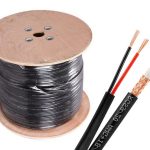 Telpix CB-6CP-G10A95S-B RG6 Combo Split Type Siamese Cable for Outdoor Use, 1000ft. Black