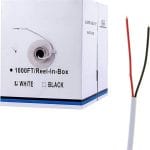 CB-AL1-A-WH 1000 Ft. 22AWG 1 Pair 22-2 Alarm Cable ALARM WIRE
