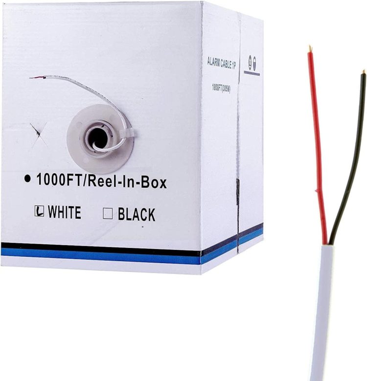 CB-AL1-A-WH 1000 Ft. 22AWG 1 Pair 22-2 Alarm Cable ALARM WIRE