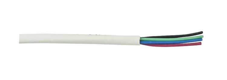 CB-AL2-A-WH Bulk 22-4 Solid Conductor Alarm Control Cable 1000ft Fire – Security Burglar Station Wire Security (Un-shielded), 22-4, Solid, 1000ft.