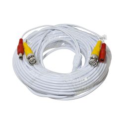 CB-BNC-07-BK Premade Premium 70 ft Power and Video Cable White