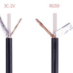 CB-BNC-S05-BK BNC RG-59/U Cable 5Ft—BNC Male to Male Extension Connector Adapter RF for Video Security Camera CCTV Systems