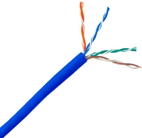 Cat5e Cable 1000 Ft Pull Box Spool UTP LAN Internet Ethernet Network Wire CB-C5E-B-BK Blue
