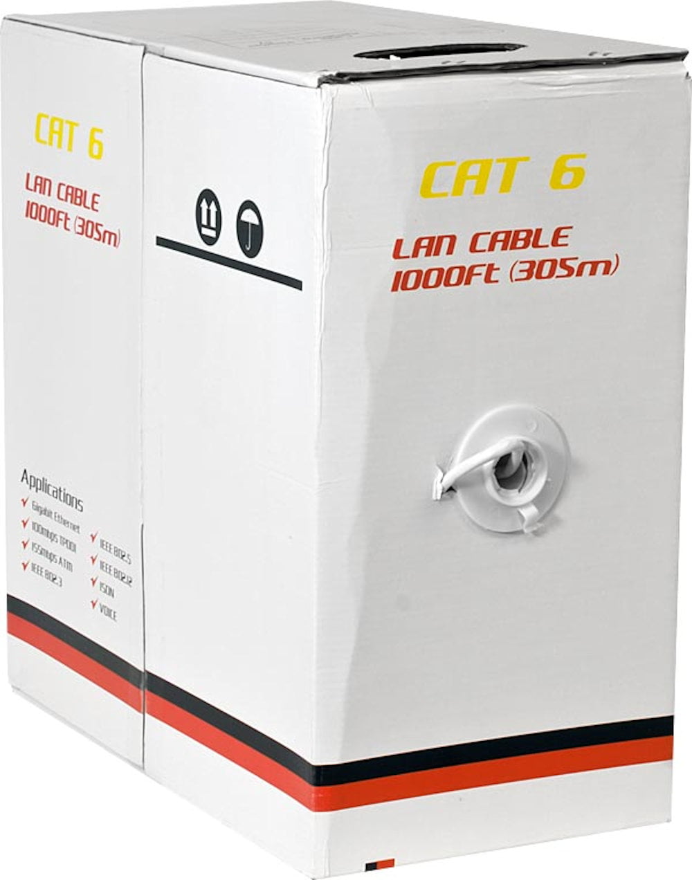CB C6-C Premium CAT6 Cable 99% Copper, 4-pair Solid 24AWG