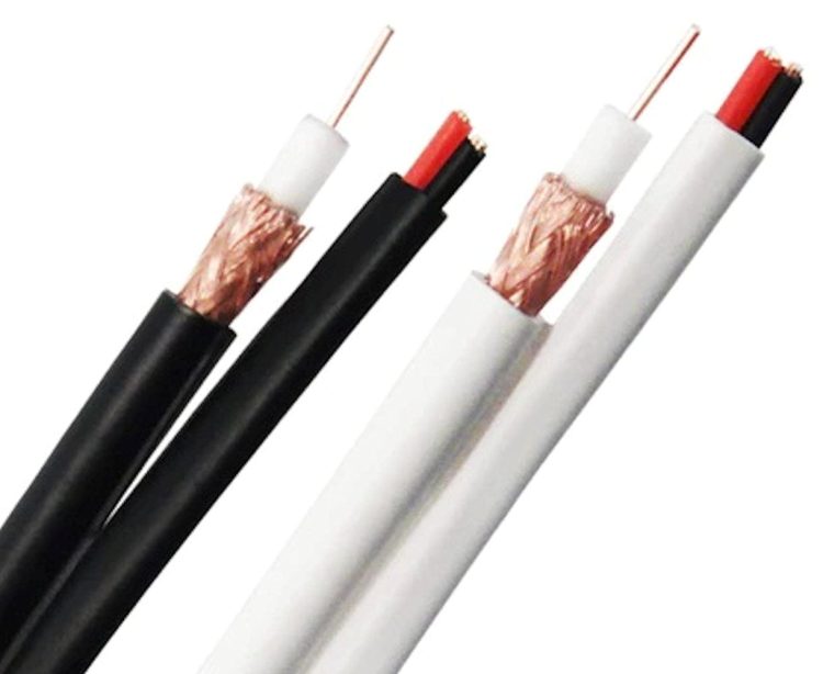 CB-CP-GN10-95S RG59-U Siamese Coax and 18-2 Power Combo Cable Split Type, 500 ft (152.4 m) in Plastic Reel