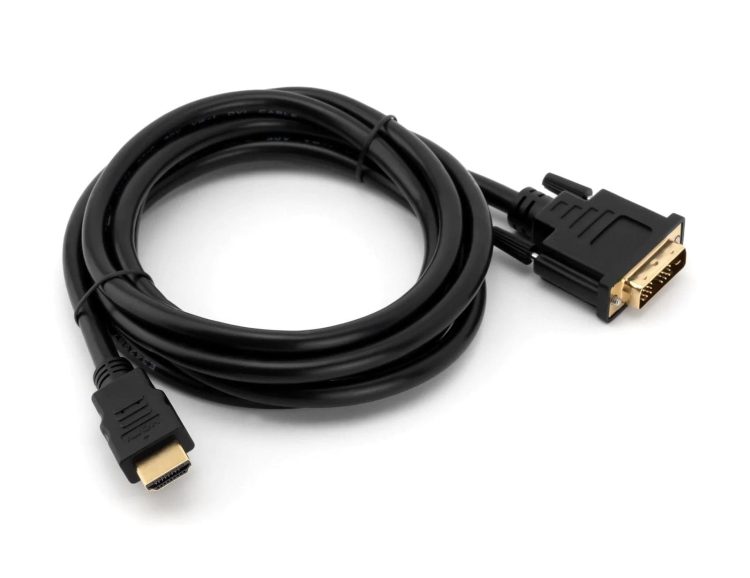 CB TNC950PBB5028 15 ft (4.57 m) 28AWG Standard HDMI Type A to DVI Adapter Cable, Black