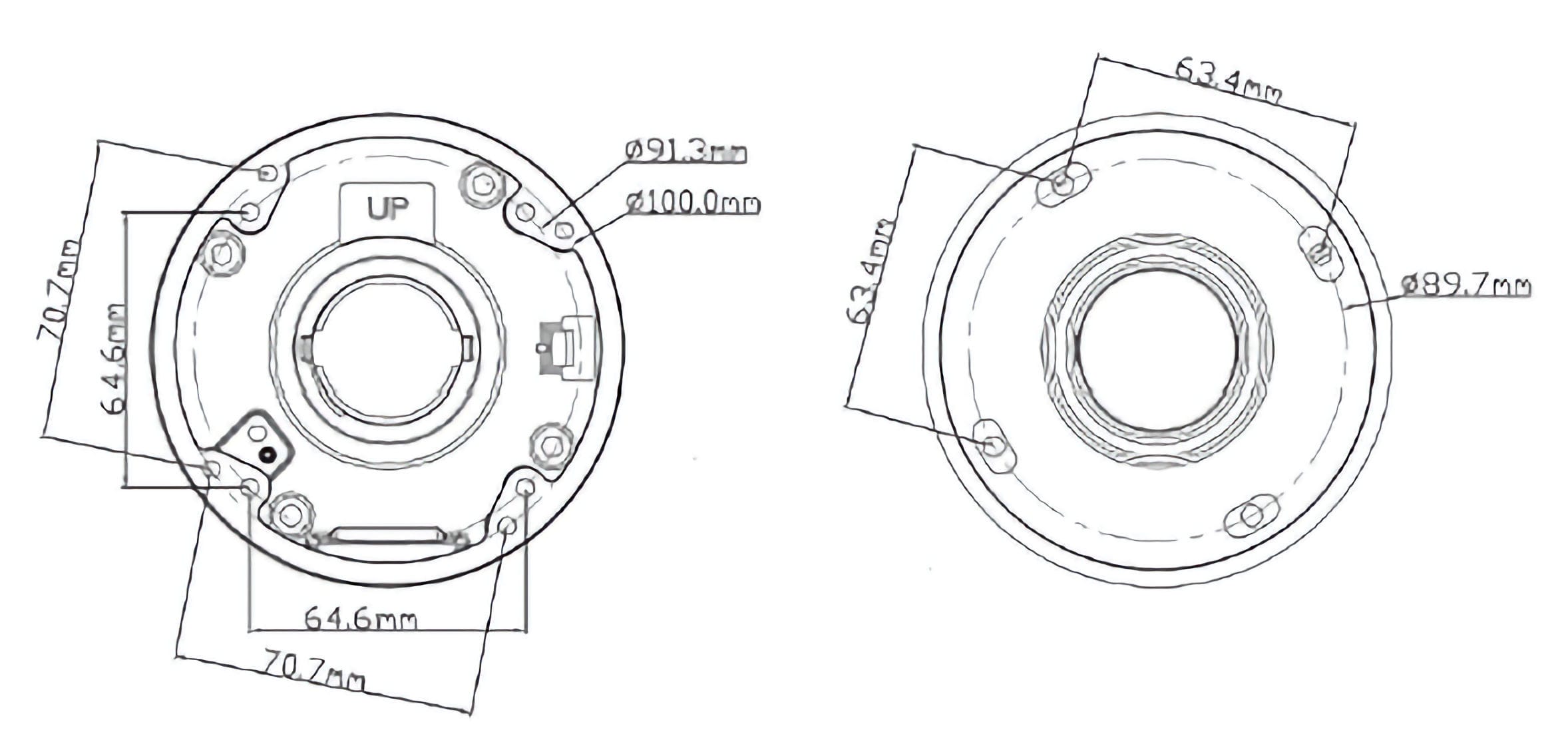 Box Camera Dimensions CM-JB02-C | Collsam Security