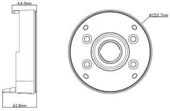 CM-JB03-C junction box is an ideal fit for NIT C or TO C Vari-focal Lens models