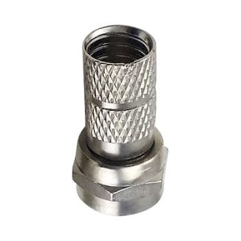 CN-FB1606Z RG6 Male F-connector Zinc Alloy Plated Twist-on type Top View