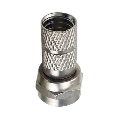 CN-FB1606Z RG6 Male F-connector Zinc Alloy Plated Twist-on type Top View