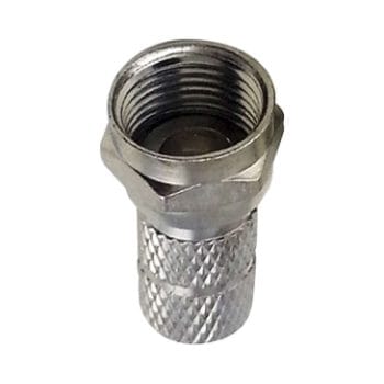 CN-FB1606Z RG6 Male F-connector Zinc Alloy Plated Twist-on type Top View