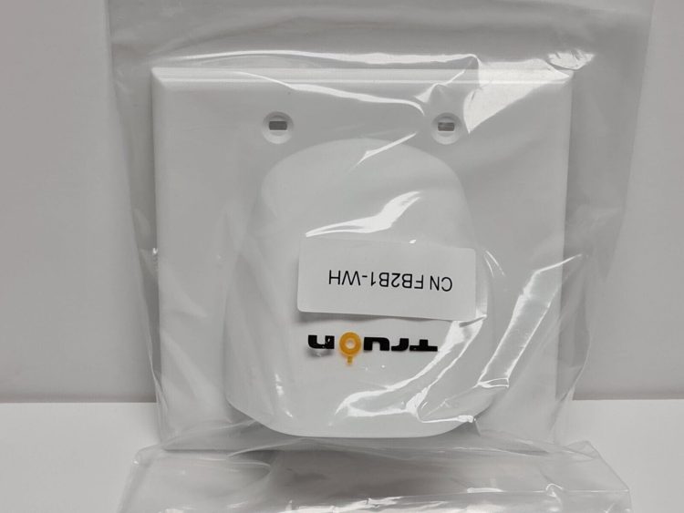 2-Gang Truon CN-FB2B1-WH(10 Pack) Double-Gang Wall Plate Low Voltage Pass Through HDMI Speaker Surround System Cable Cables