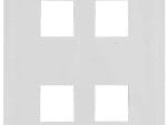 CN-FP04T001-W (10 Pack) a single-gang wall plate with a standard size 4-port keystone jack insert. This wall plate is made with durable plastic to ensure a fast and easy installation.
