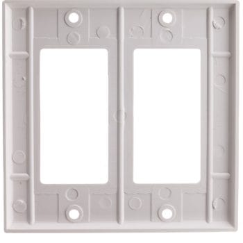 CN-FP2G1-W (10 Pack) Wall Plate: Dual Gang, H 4.5 inch (11.43 cm) x W 4.56 inch (11.58 cm) x D 0.25 inch (6.35 mm), Durable and Resistant.