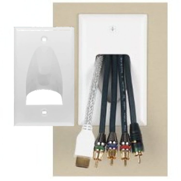 This single size CN-FR1B1-WH (10 Pack) recessed wall plate is the perfect solution for hiding cables and wires. It fits into walls and durable and long-lasting use.
