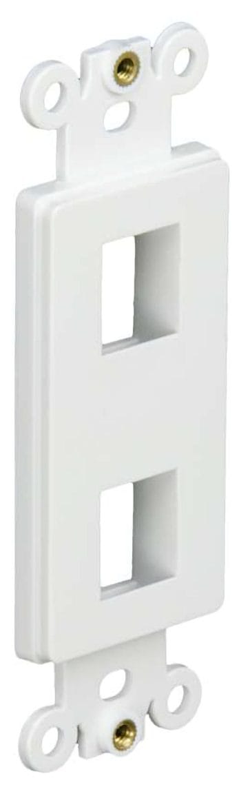 CN-FS2T1-W (10 Pack) White 2 Port Décor Plastic Keystone Snap-in Jack Modular Wall Insert is a great choice for any home networking setup