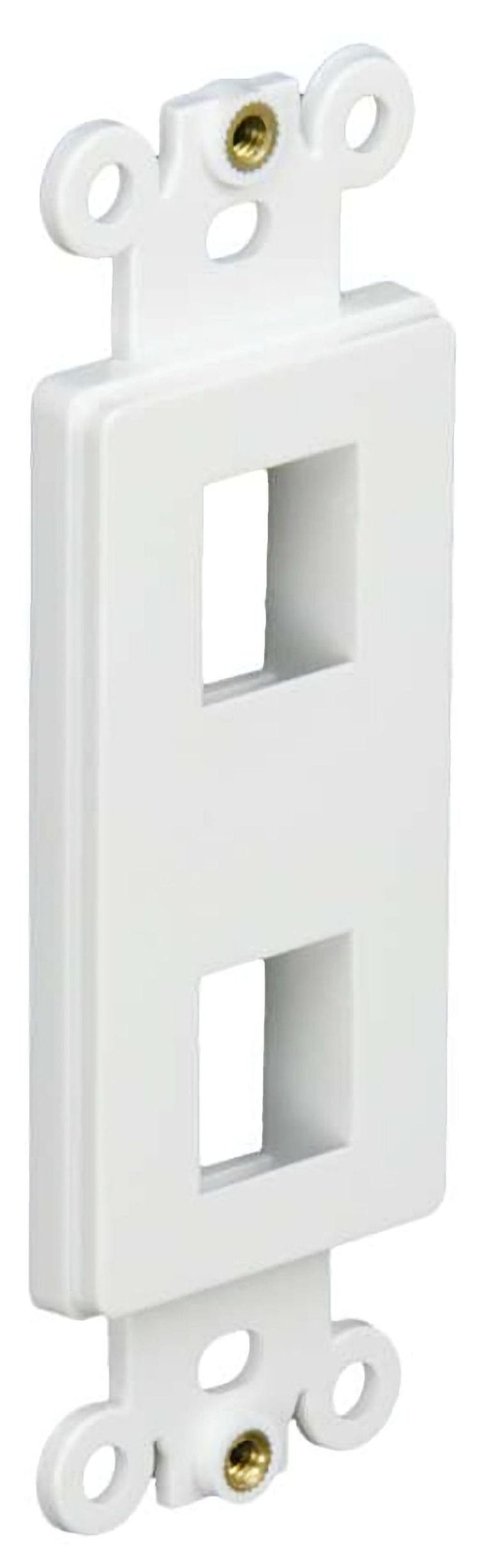 CN-FS2T1-W (10 Pack) White 2 Port Décor Plastic Keystone Snap-in Jack Modular Wall Insert is a great choice for any home networking setup