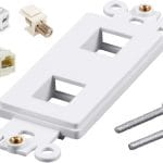 CN-FS2T1-W (10 Pack) White 2 Port Décor Plastic Keystone Snap-in Jack Modular Wall Insert is a great choice for any home networking setup