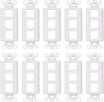 Upgrade your networking and low-voltage connections with CN-FS3T1-W (10 Pack)! This 3-port wall plate insert is perfect for home or office use, with a durable design and easy installation. Get yours in a convenient 10 pack for all your connectivity’s needs 10 Pck.