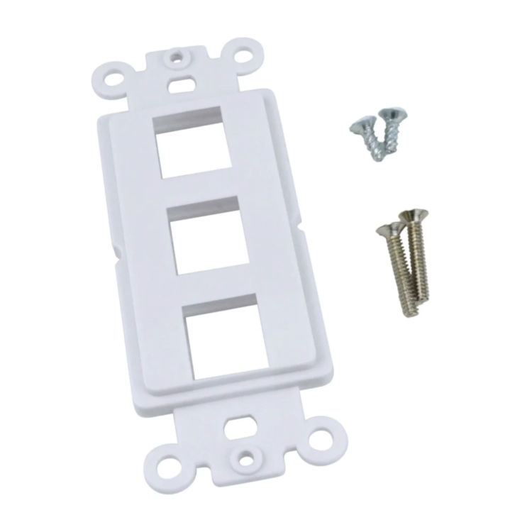 Upgrade your networking and low-voltage connections with CN-FS3T1-W (10 Pack)! This 3-port wall plate insert is perfect for home or office use, with a durable design and easy installation. Get yours in a convenient 10 pack for all your connectivity’s needs including Screw's.