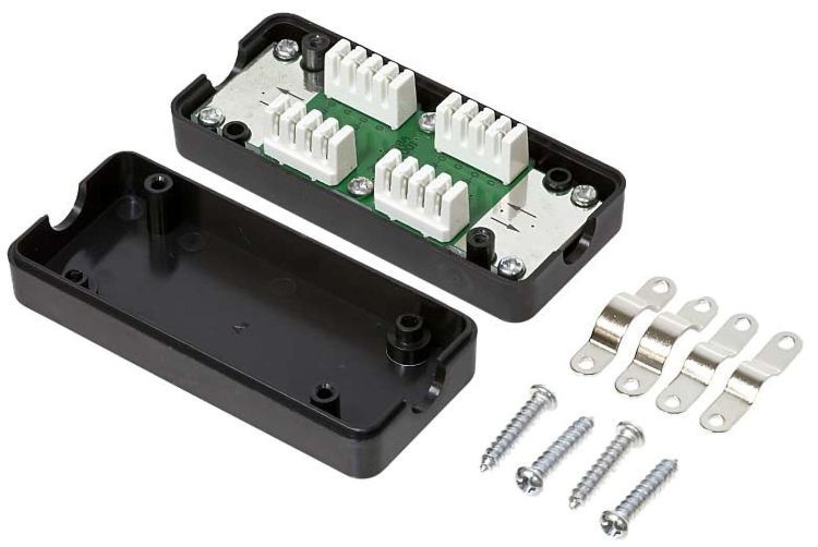 CN-KD-CB31 Cat.5E Junction Box is a secure, 110-punch down type, shielded junction box that is designed for outdoor use.