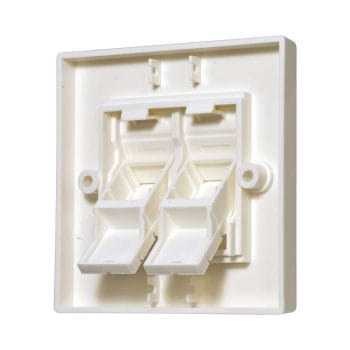 CN-KD-FP13-B Angled flush mount Wall plates with shutter 2 keystones ports are perfect for any home or office