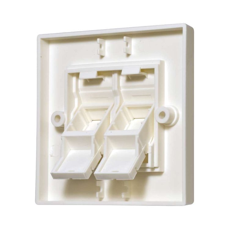 CN-KD-FP13-B Angled flush mount Wall plates with shutter 2 keystones ports are perfect for any home or office