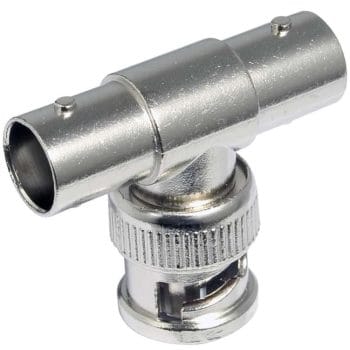 CN-TB1134 BNC Splitter Adapter BNC Male to Dual BNC Female T Type Triple Jack Splitter Connector for CCTV Security Cameras