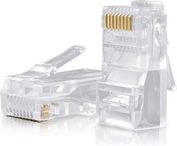 CN-TB501 100 Pack Connector the Perfect Solution for Connecting Your IP Camera to an NVR or Managing any Security Equipment on Your Local Area Network Connector Side View