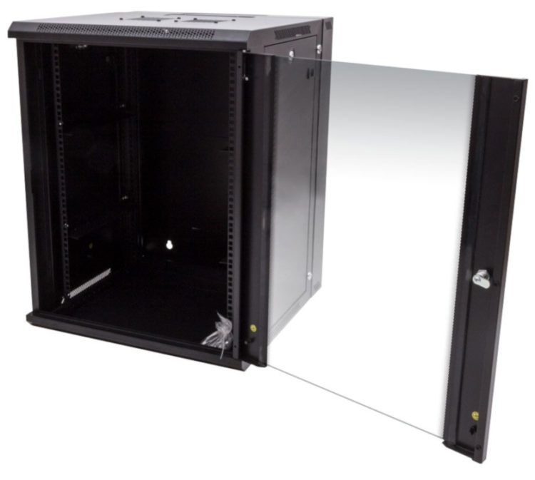 Securely house your network systems with Collsam RA AD06-05-15 Double Section Rack Cabinet. Customizable height and accessories for optimal functionality. 15U capacity. Front glass door and welded frame for reliable protection. Perfect for small companies or households.
