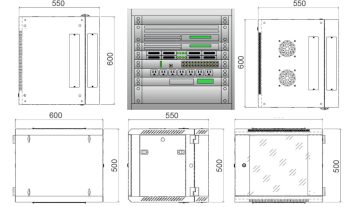 Securely house your network systems with Collsam RA-AD06-05 Double Section Rack Cabinet. Customizable height and accessories for optimal functionality. 9U, 12U, or 15U capacity. Front glass door and welded frame for reliable protection. Perfect for small companies or households Dimensions.