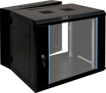 Securely house your network systems with Collsam RA-AD06-05 Double Section Rack Cabinet. Customizable height and accessories for optimal functionality. 9U, 12U, or 15U capacity. Front glass door and welded frame for reliable protection. Perfect for small companies or households open Back.