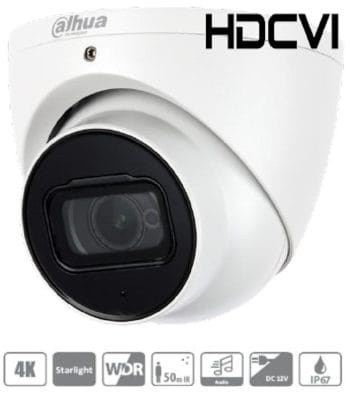 IR Turret Camera Starlight 4K HDCVI 2.8mm Fixed Lens White A82AG52