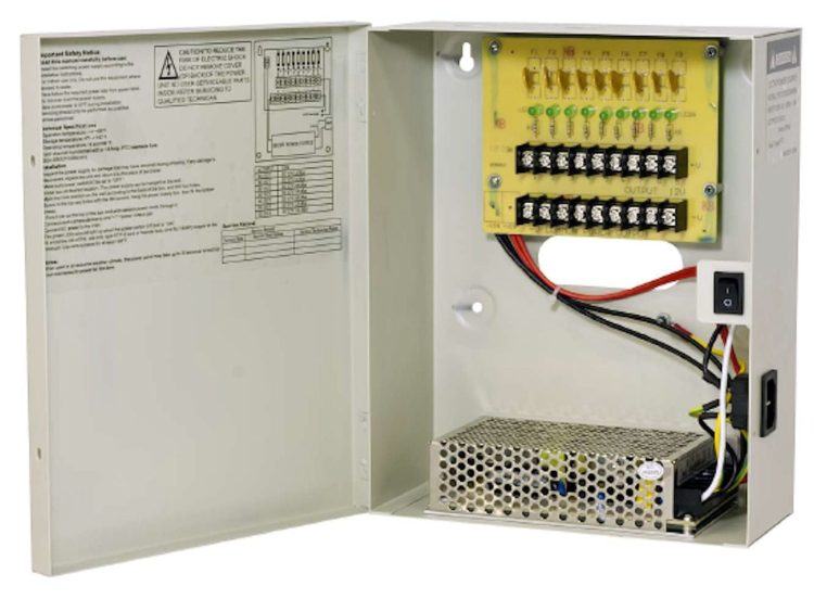 TR-C12VDC09P05A DC 12V 9Chanel 5AMP NON-FUSED BREAKER POWER DISTRIBUTORS