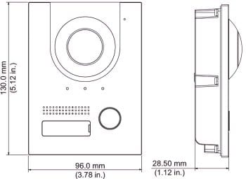 DHI-VTO2202F-P-S2 from Dahua Technology. This outdoor station can make it safer and more comfortable to use. It's easy to use and makes it easier to get in Dimensions