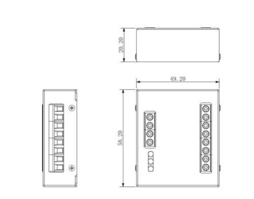 DAHUA DHI-DEE1010B Access Control Extension Module Decent appearance Easy connection Access control function extension Dimensions