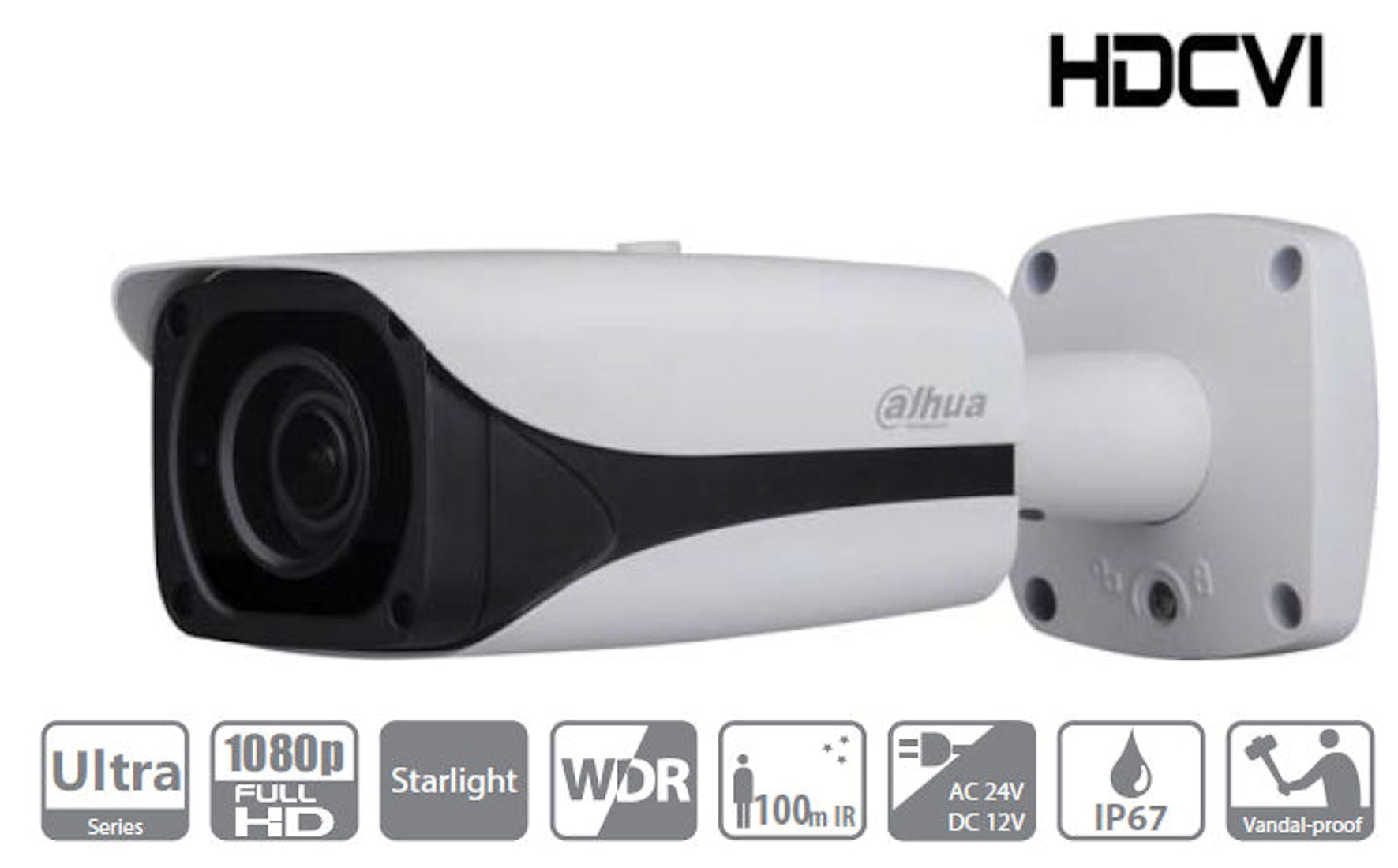 Dahua DH-HAC-HFW32A1EN-Z IR Vari-focal Starlight HDCVI Bullet Camera – 2MP, 1/2.8” CMOS, Outdoor, 4 IR LEDs