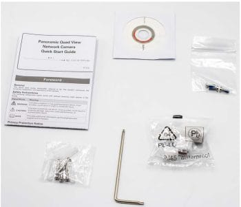 Dahua DH-IPC-PDBW5831N-B360 4x2MP STARVIS™ CMOS Sensors Motorized Lens Multi-Directional Video Security WDR IR Cut Filter IP67 Extreme Temp. Operation for Superior Images in all Conditions Package Content