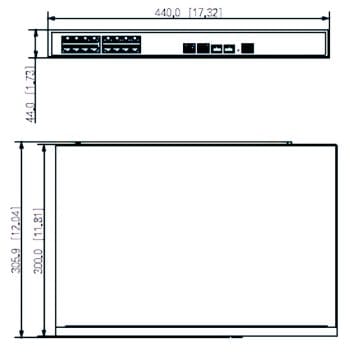 Dahua DH-LR2218-16ET-240 Long Range ePoE Switch Offers Powerful Reliable Connectivity Up To 800m Range and 240W PoE Power Supply Dimensions