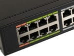 Dahua DH-LR2226-24ET-360 ePoE Switch Offers 24 Ports for Long-Distance Use, 8ports 10-100 Base-T, 16ports 10-100 Base-T and 2ports 10-100-1000 Base-T (Combo) And 2ports 1000 Base-T 8 PoE Plugs