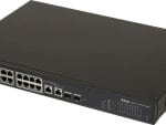 Dahua DH-LR2226-24ET-360 ePoE Switch Offers 24 Ports for Long-Distance Use, 8ports 10-100 Base-T, 16ports 10-100 Base-T and 2ports 10-100-1000 Base-T (Combo) And 2ports 1000 Base-T Side View