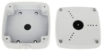 Dahua DH-PFA122 Waterproof Aluminum Black or White Junction Box for Outdoor Use, Compatible with Dahua A42AC2Z-B 4MP CVI Bullet Cameras. Max Load Capacity 6.6 Lb. (2.99 Kg). IP66 Rated Open Box