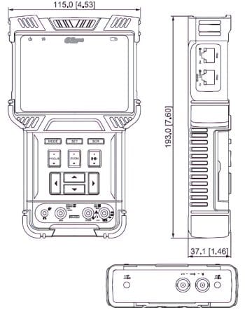 Dahua DH-PFM900-E is an Easy-To-Use Security Tester with A 4-In IPS Screen, QWERTY Keyboard, And Dual Codecs. Get The Most Out of Your Surveillance System With POE+ And 12 VDC Power Output Dimensions
