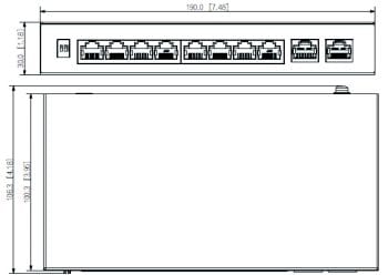 Dahua DH-PFS3010-8ET-96 10-Port Fast Ethernet PoE + Switch Offers 60W PoE Power Budget, 8 Fast Ethernet PoE + Ports, Dual Gigabit Ethernet Uplink Ports, And 820' Power And Data Transmission Range Content.