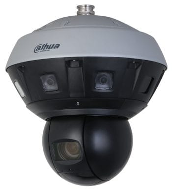 Dahua DH-PSDW81642M-A360 Panoramic Multi-sensor plus PTZ camera. Get a 360° panorama and detailed region of interest up to 1312ft (399.9 m) away. IP66 Ingress Protection and H.265/H.264 Left View.