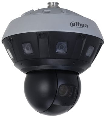 Dahua DH-PSDW81642M-A360 Panoramic Multi-sensor plus PTZ camera. Get a 360° panorama and detailed region of interest up to 1312ft (399.9 m) away. IP66 Ingress Protection and H.265/H.264 Right View.